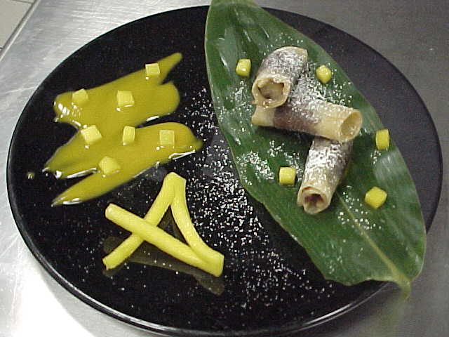Chocolate Mango Spring roll